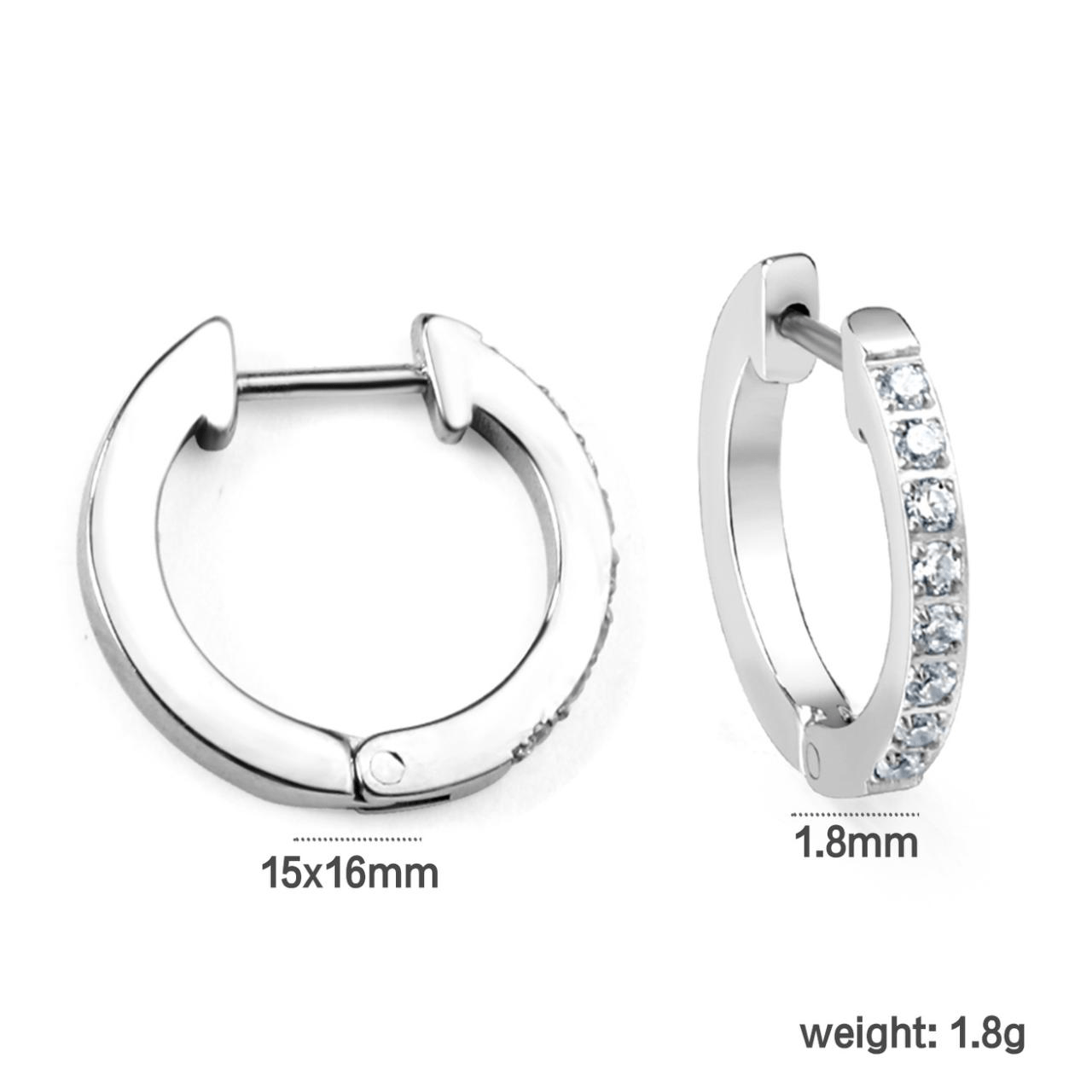 Elegant Pavé Mini Hoops - Aevum.accessorieshypoallergenicjewelry