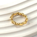 Gold Braided Band - Aevum.accessorieshypoallergenicjewelry