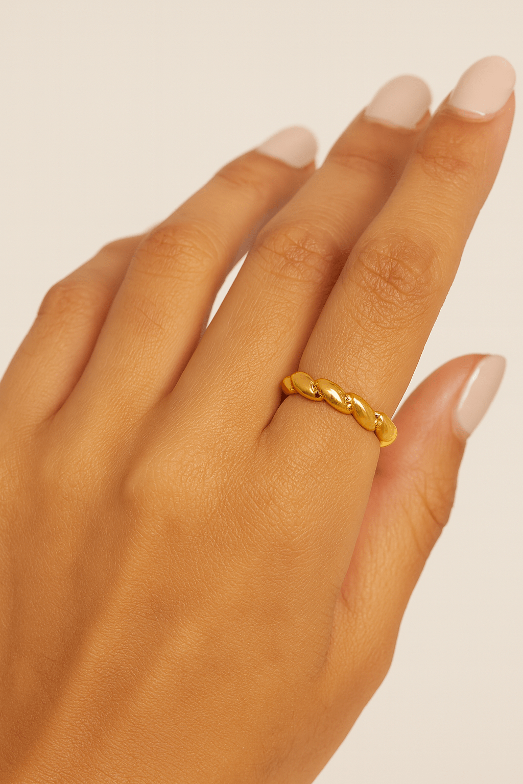 Gold Braided Band - Aevum.accessorieshypoallergenicjewelry