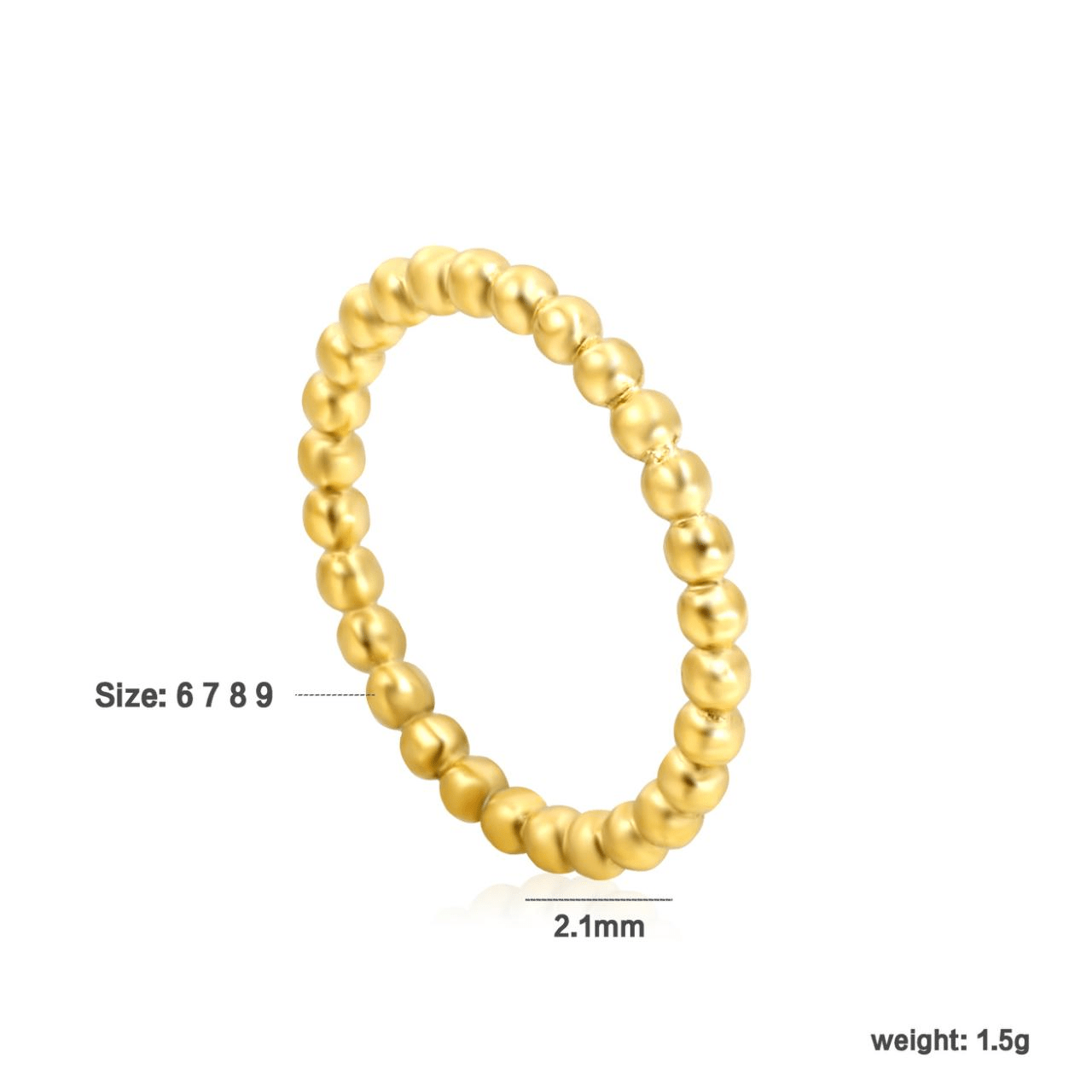 Mini Beaded Ring - Aevum.accessorieshypoallergenicjewelry