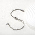 Silver Knotted Loop Bracelet - Aevum.accessorieshypoallergenicjewelry